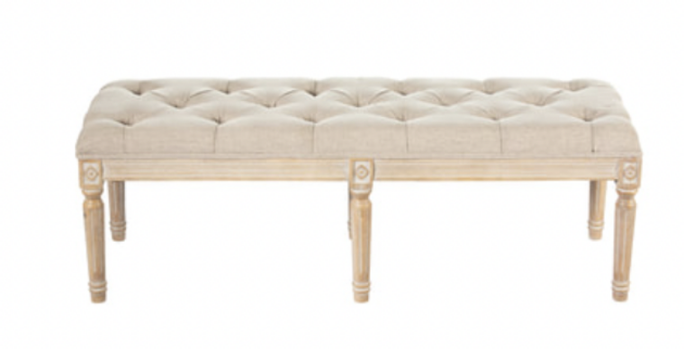 Benches, side tables, and settees for lounge vignettes